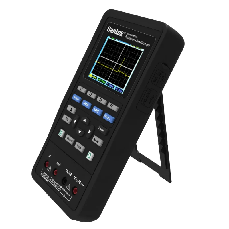 

Hantek2D82Auto I Signal Source, and Multimeter Functions. All-in-One Diagnostic, Oscilloscope,ce, Signal Sour and Multimeter.