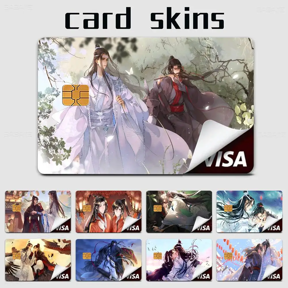 Anime Mo Dao Zu Shi 2024 Anime Cartoon Skin Stickers Film Tape Case For Big Credit Debit Card Front Side