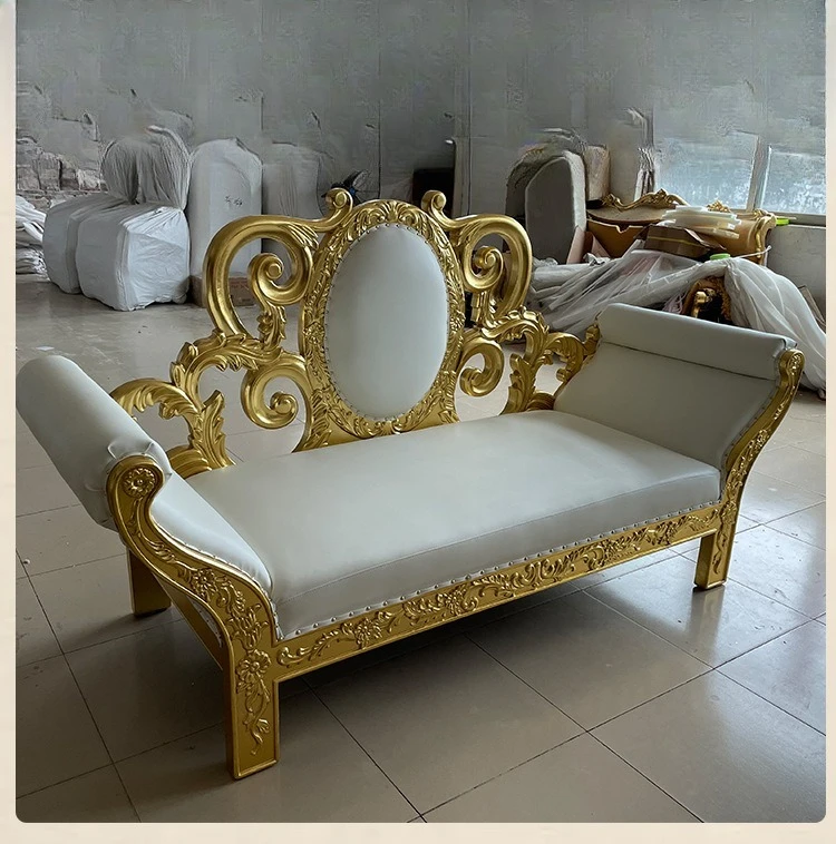 أريكة مستديرة من الخشب الصلب الأوروبي، وأريكة مأدبة ردهة الفندق، وكرسي انتظار للتجميل والمانيكير