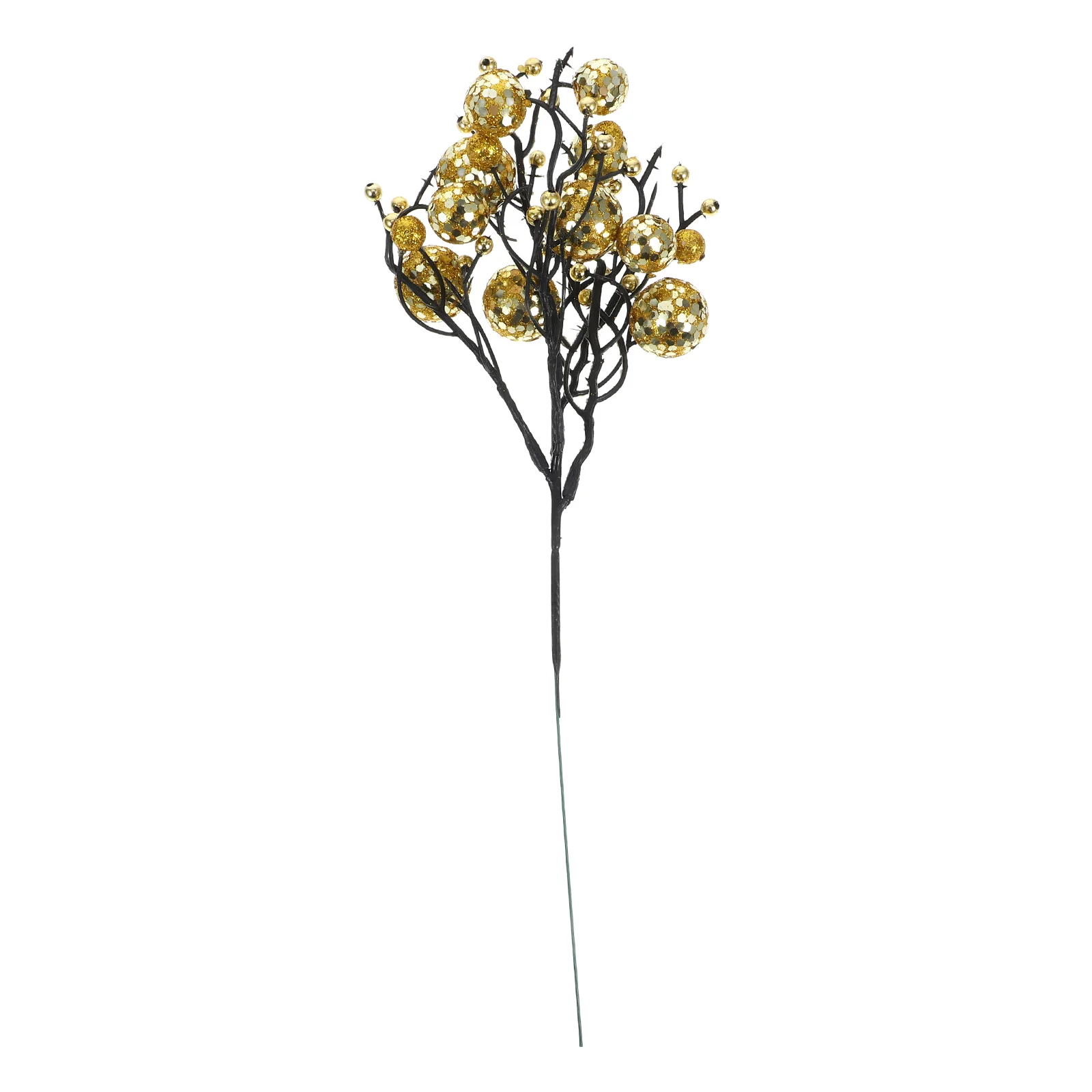 ينبع التوت اللامع الذهبي الاصطناعي البريق زينة عطلة عيد الميلاد شجرة عيد الميلاد يختار لوازم إكليل ذاتية الصنع