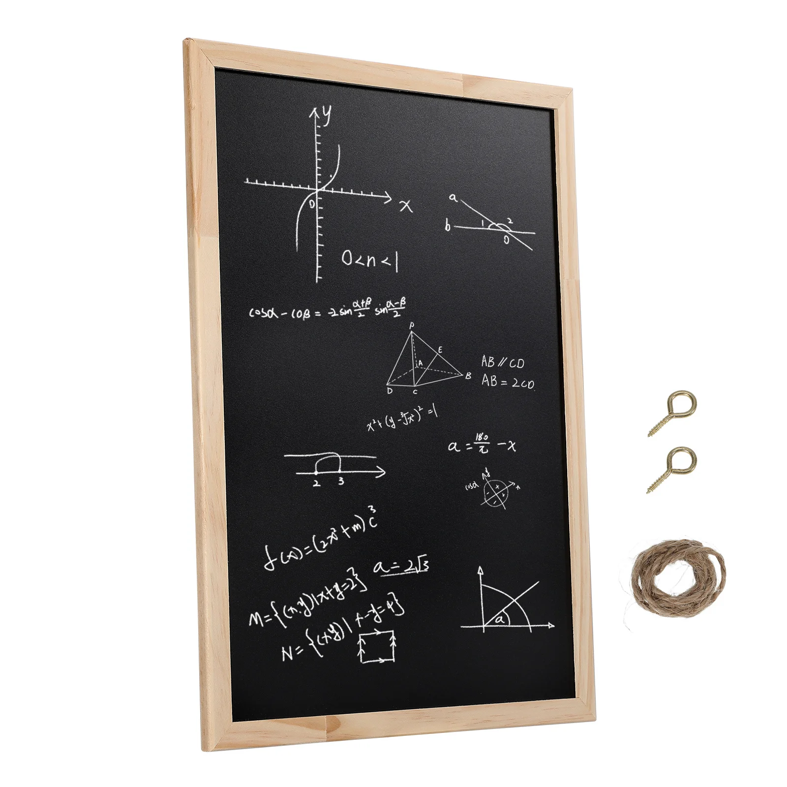 

Wooden Hanging Chalkboard Single Sided Smooth Surface Wall Mount For Office Classroom Decor Vintage Framed Chalk Board
