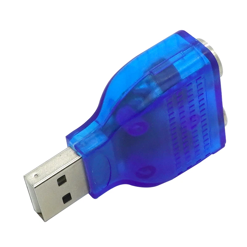 Adaptador de teclado de ratón pequeño y delgado USB 2,0 A macho A 2 puertos PS/2 PS2 hembra Dongle