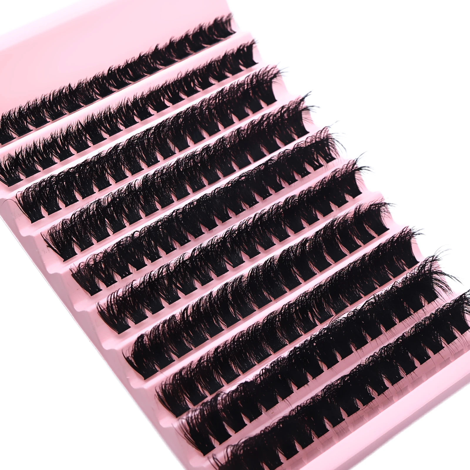 Flauschige Manga Cluster-Wimpern D-Curl Weiche, Luftige Wimpernverlängerungen DIY Wiederverwendbare Wimpern für den täglichen Gebrauch – Detail 3