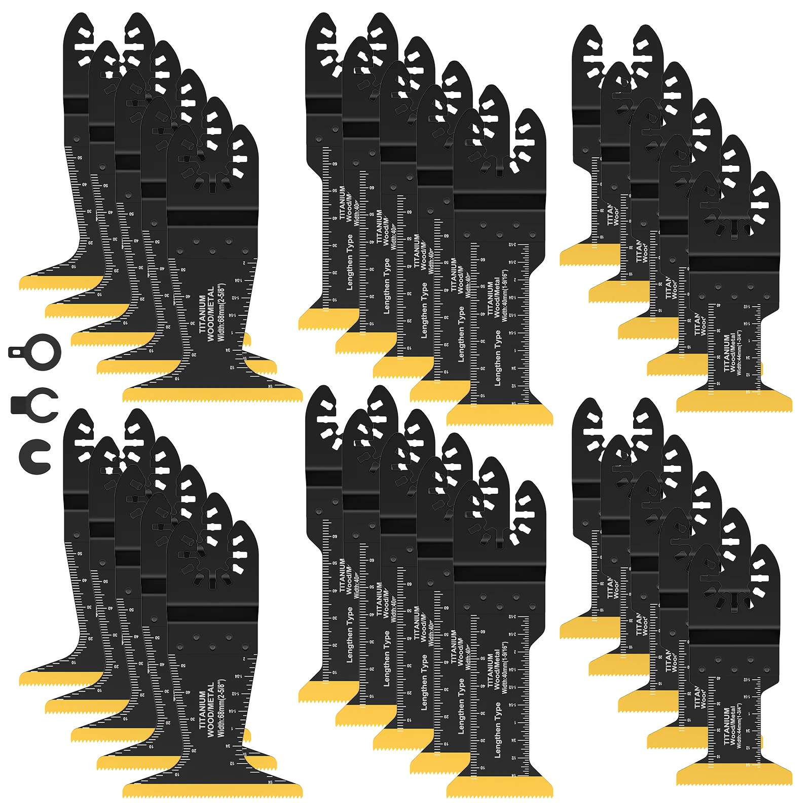

10/20/30pcs Titanium Oscillating Saw Blade Titanium Multi Tool Blades for Soft Metal Nails and Wood Plastic Metal Cutting Blades