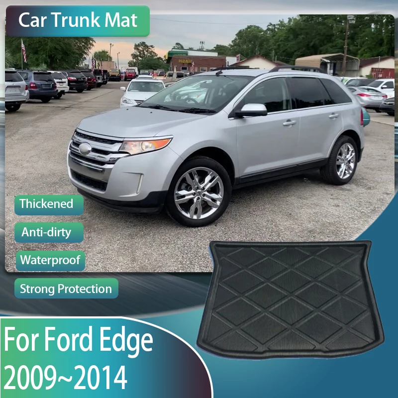 Car Rear Trunk Boot Mats For Ford Edge 2009 2010 2011 2012 2013 2014 Waterproof Carpet Car Mats Storage Pad Mud Auto Accessories