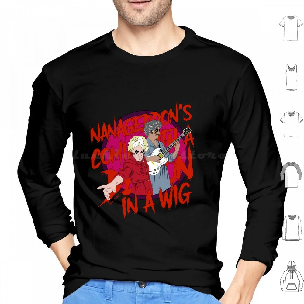 

The Mighty Boosh Nanageddon Black Background Hoodie Cotton Long Sleeve The Mighty Boosh Mighty Boosh Nanageddon Howard