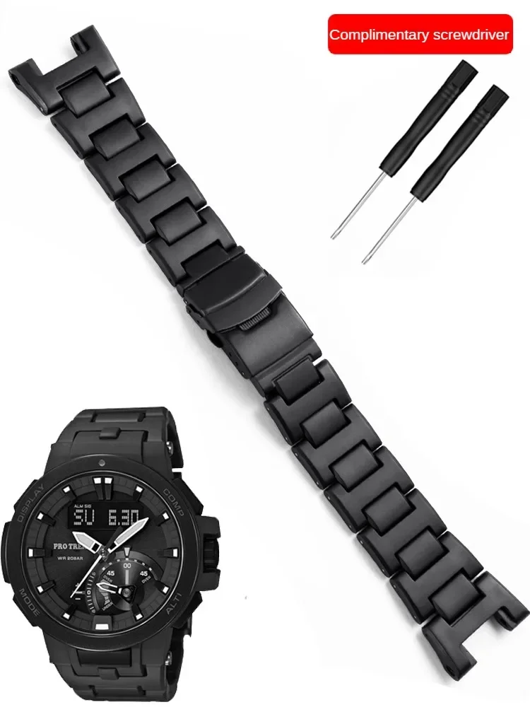 

Suitable for C-a-s-i-o PROTREK Mountaineering 5480 PRW-7000/7000FC Notched Plastic Steel Watch with Male