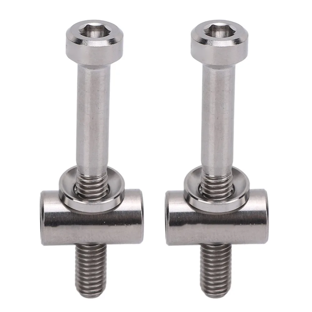 2PCS Titanium Alloy Bike Seatpost Screw M5 Thread 40mm Length Bike Seatpost Fixed Screw Lightweight Bike Seatpost Fixed Bolt