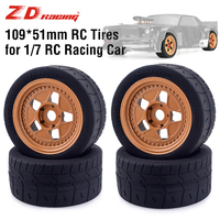 2PCS/4PCS 109mm RC Tires Wheel 17mm Hex Hub 8585 Tyre for ARRMA ZD Racing EX07 1/7 4WD Brushless RC Racing Car