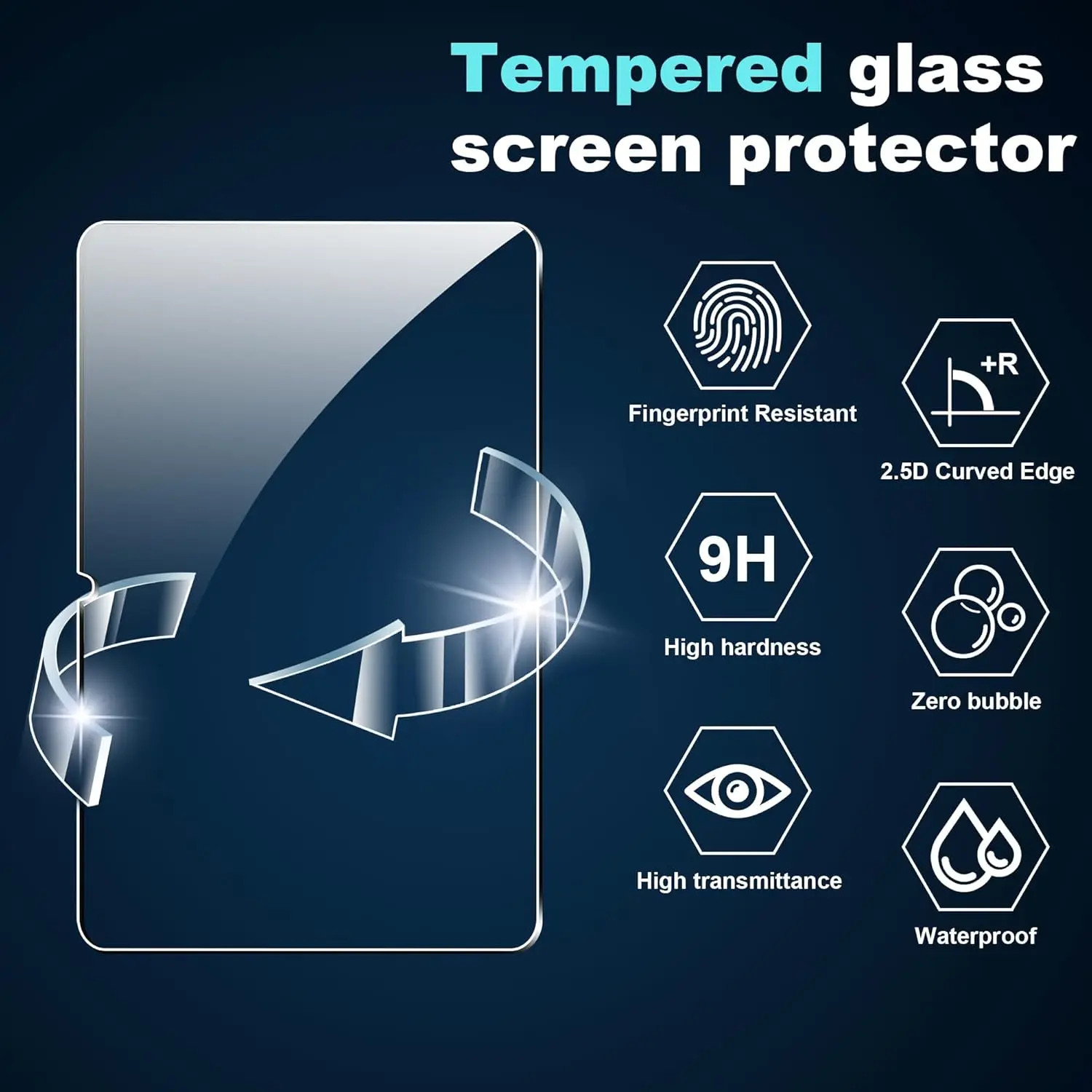 2PCS For Huawei MatePad SE 11 inch 2024 Tempered Glass Screen Protector Tablet Bubble Free HD Anti-Scratch Protective Film