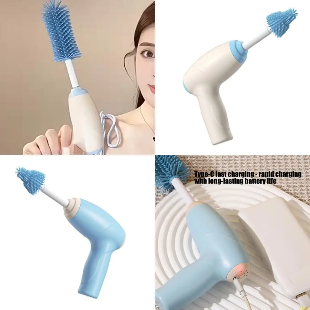 

A0NC Quiet Motor Baby Bottle Cup Scrubber with Touch Operation Safe for Family Use