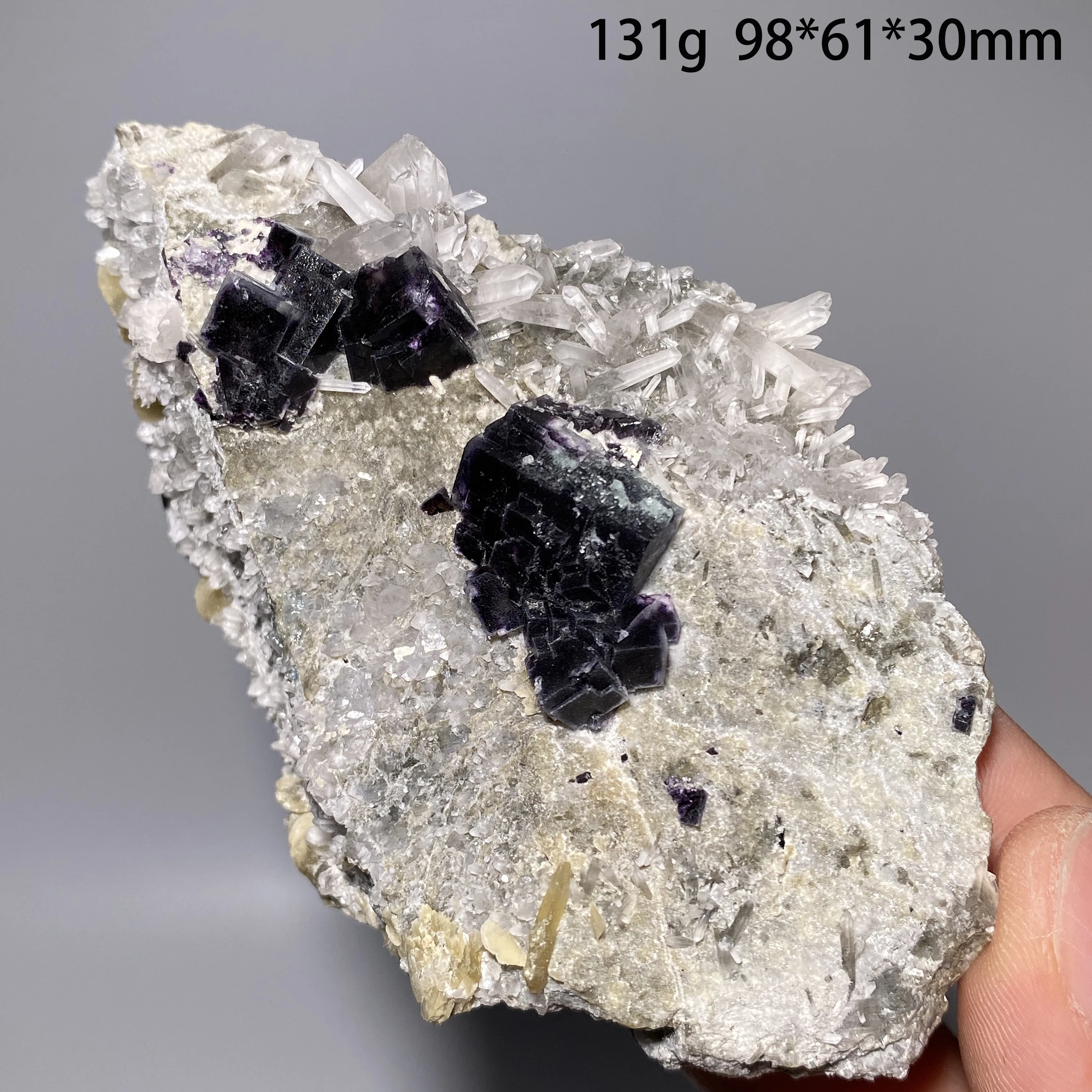 Natural Crystal Fluorite Specimen from Inner Mongolia Healing Meditation Energy Feng Shui Teaching Home Decorative Mineral Stone