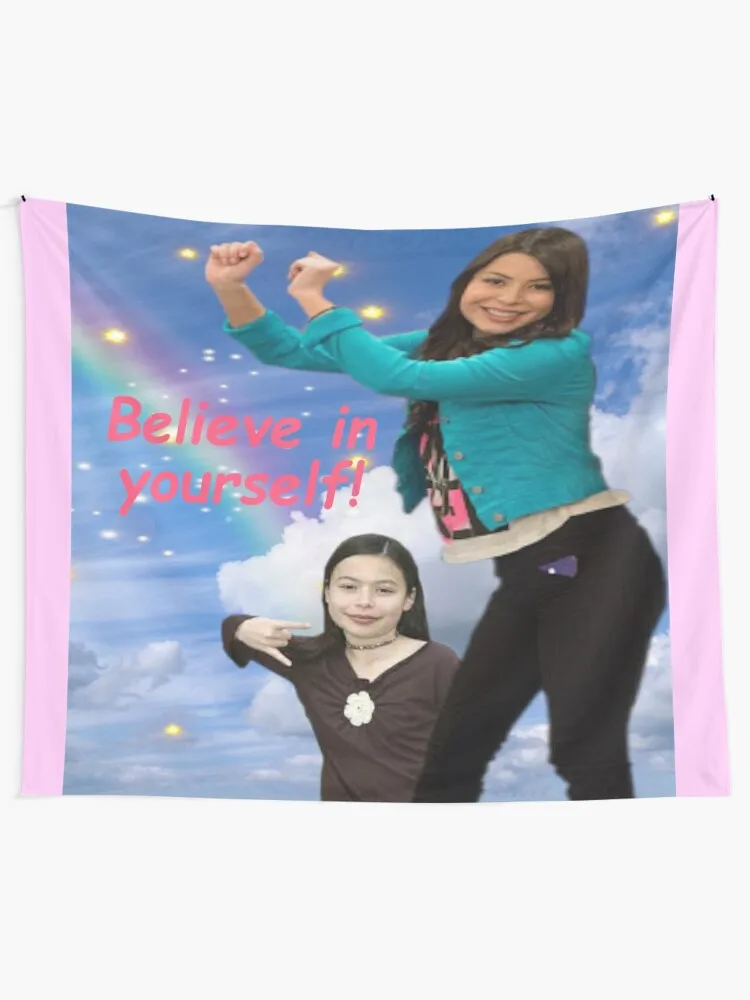 Believe in yourself! Miranda Cosgrove iCarly Tapestry Decorative Wall Murals Room Decor