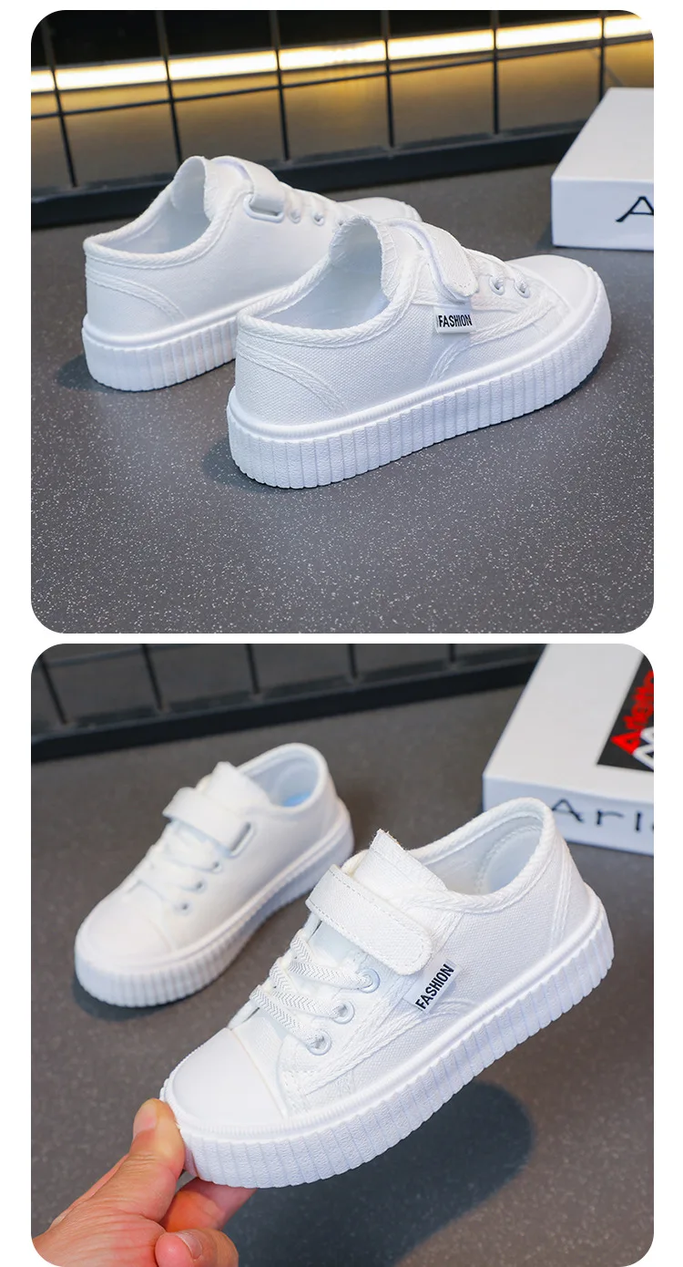 Kinder Freizeitschuhe Weiß PU-Leder Schlichtes Design Schulschuhe Unisex Allround 26-36 Vier Jahreszeiten Jungen Mädchen Schuhe – Detail 10