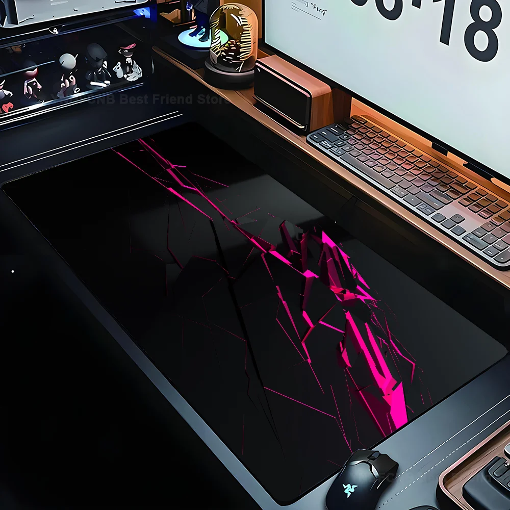 

3D Abstract Pink Mousepad Mouse Mat Desk Mat With Pad Gaming Accessories Prime Gaming XXL Keyboard Pad