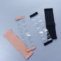 Banda elástica útil ajustable para mujer, hebilla de sujetador, accesorios de extensión, extensor de sujetador transparente, 3 ganchos