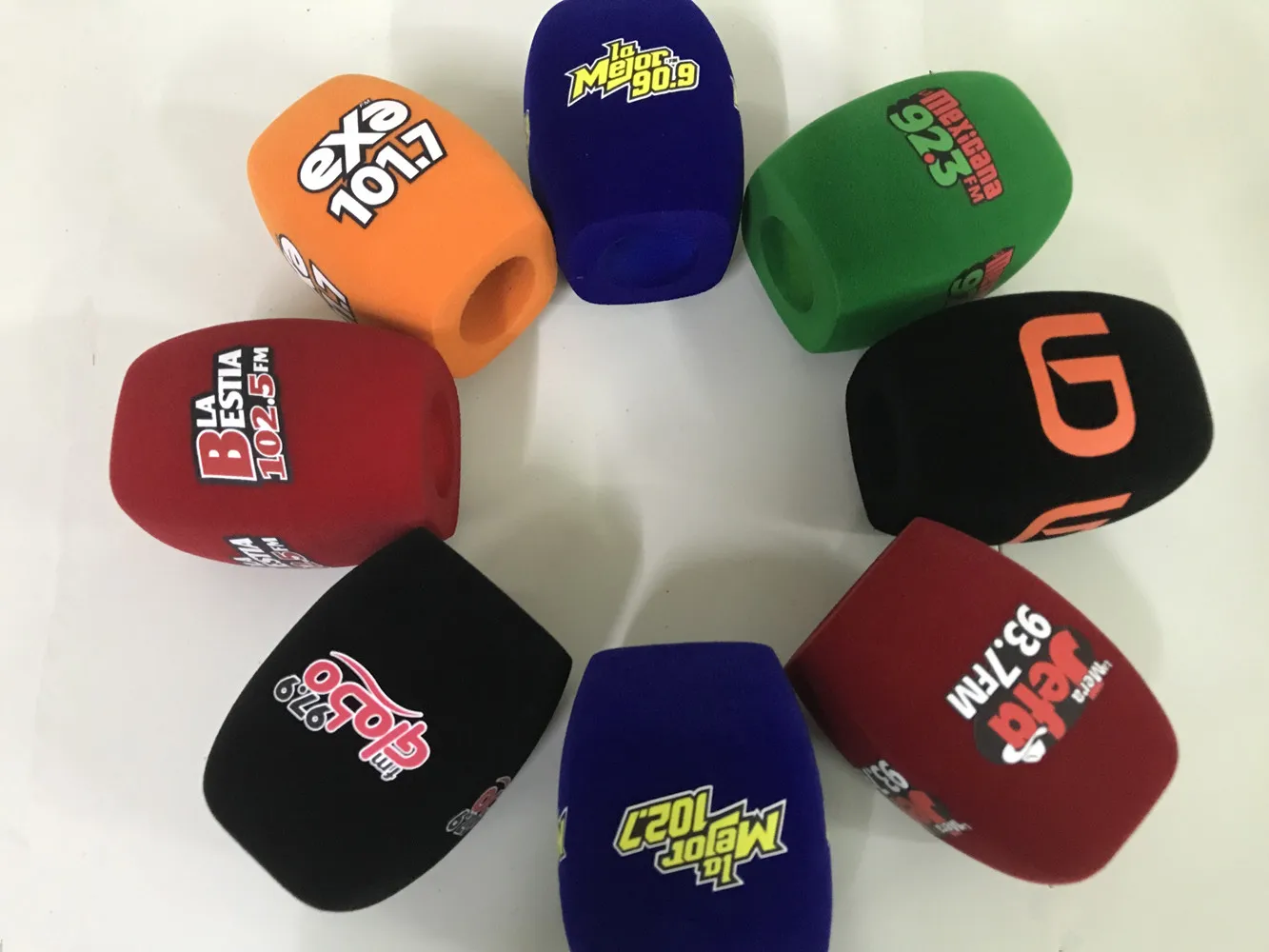10pcs Free Design Customize Logo Square Foam Microphone Windscreen Mic Foam Covers Windshields for Handheld Interview Microphone