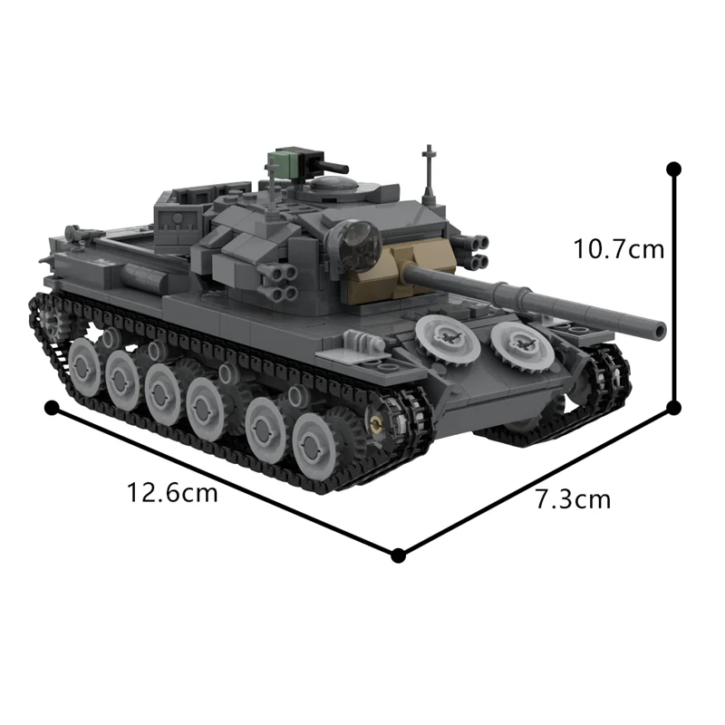 MOC-décennie s de construction de modèle militaire, guerre précieuse Centurion mk Jouet de Brique Précieuse Assemblée, Bricolage Créatif, Ornement de Cadeau pour Enfants, 5/1