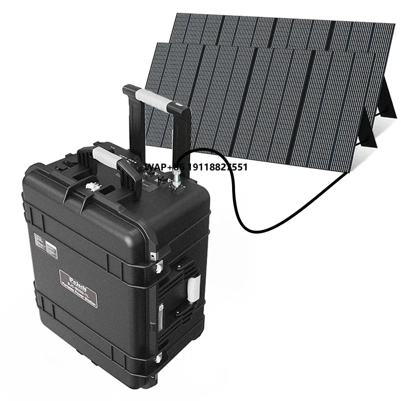 Portable LiFePO4 solar generator 5000W 6000W power station with solar panels for outdoor camping and emergency backup