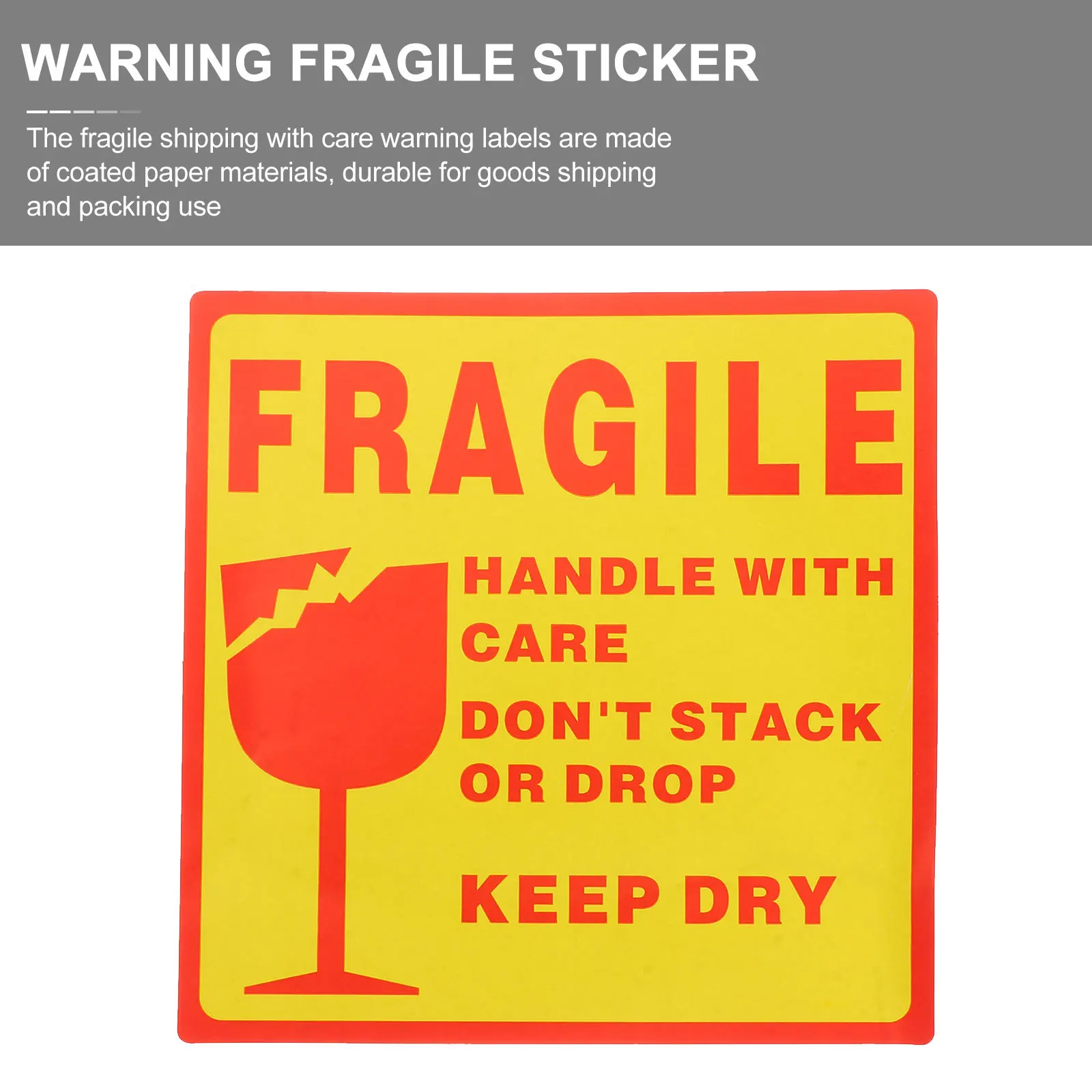 

1pcs Fragile Labels Handle With Care Stickers Shipping Warning Label For Packaging Protection Adhesive Decals Don'T Stack