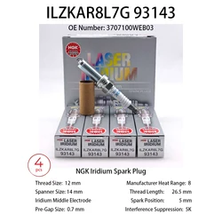 4pcs Great Wall Original Spark Plug 3707100WEB03 ILZKAR8L7G 93143 Suitable For Haval H1 H2 H3 H4 H5 H6 H7 H8 H9 etc