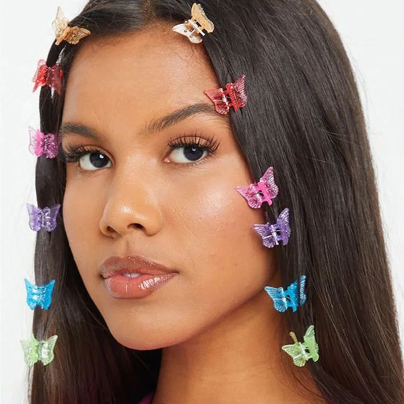 30pcs Mini Hair Claw Clips Kawaii Butterfly Hair Clamp Women Sweet Crab Hairpins Barrettes Girls Headwear Hair Styling Tools