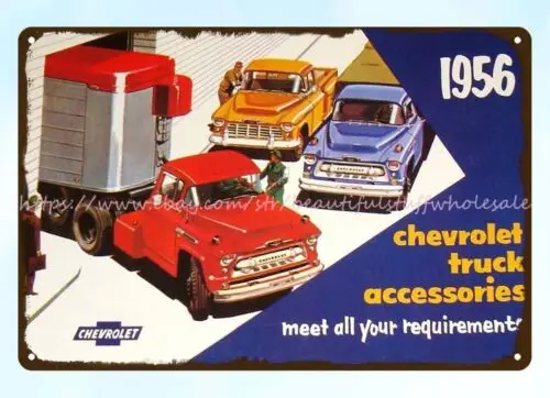 wall decor online 1956 automotive Truck Accessories cars Pickup metal tin sign