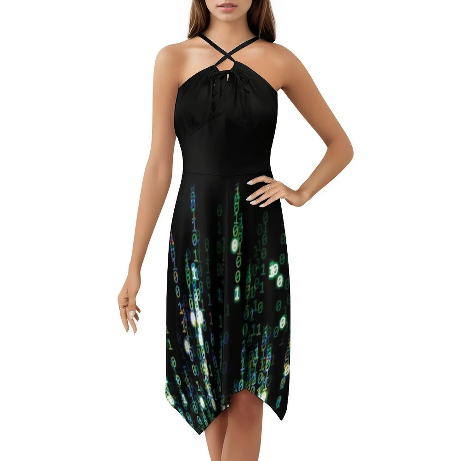 فستان بوهيمي عتيق من غابة الزمرد الأخضر ماتريكس المطر بأكمام منتفخة أو خيارات بدون أكمام للنساء فستان أخضر زمردي