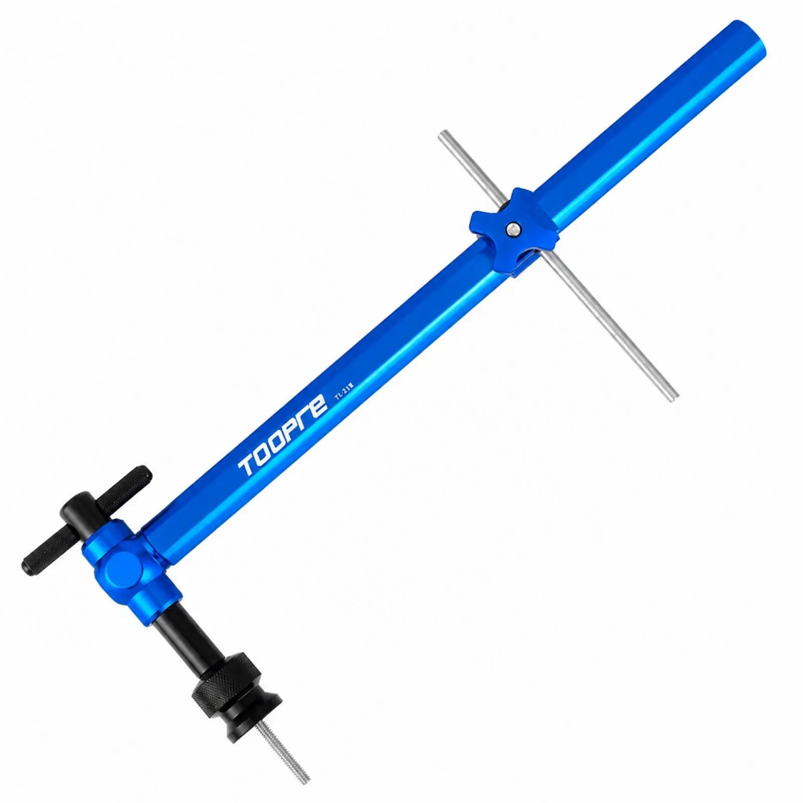 Bicycle Handlebar Adjustment Tool for Road Bike Mechanics with Cross Shaped Measuring Rod