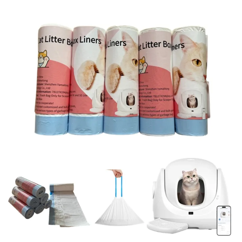 Uso para CATLINK, bolsa de basura para inodoro de gatos, bolsas de basura de repuesto para gatos, caja de arena para gatos autolimpiante automática, suministros para gatos