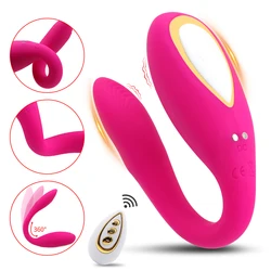 10 Mode U Wearable Dildo Wireless Remote Control Vibrator for Couple Female G Spot Stimulator Sex Toys Goods for Women Adults 18