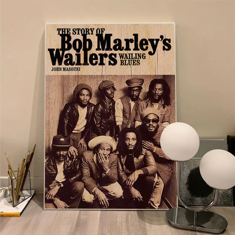 Reggae Wailing Wailers Bob Marley Classic Movie Posters Kraft Paper Vintage Poster Wall Art Painting Study Posters Wall Stickers