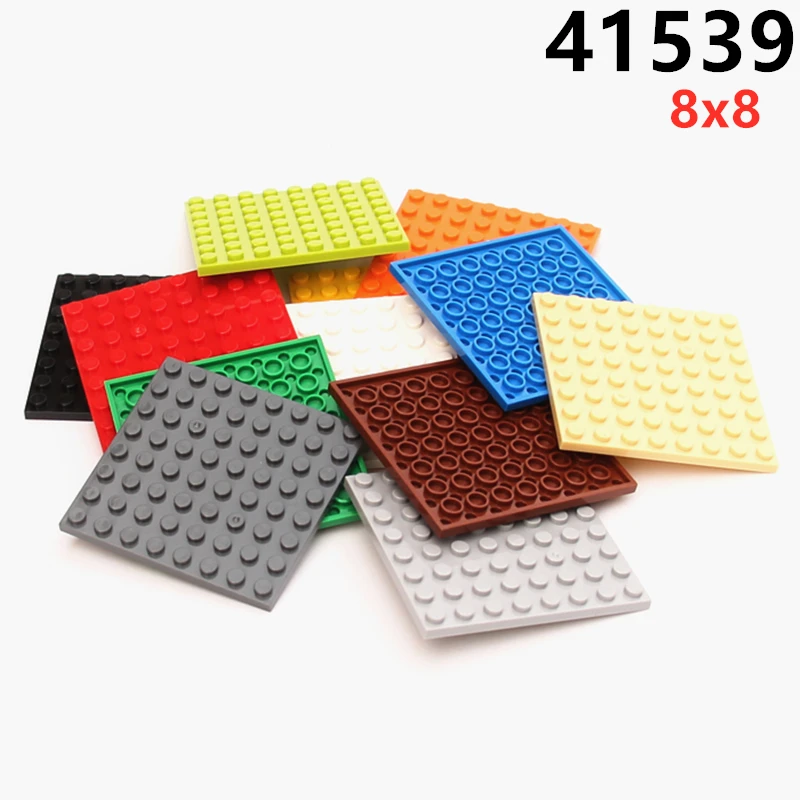 8pcs/lot MOC Parts 41539 Plate 8x8 Compatible Figures Bricks DIY Assmble Building Blocks Particle Kid Puzzle Brain Toys Gift