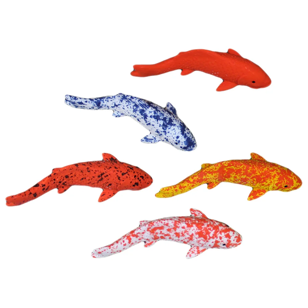 

5pcs Mini Koi Fish Figurines Realistic Resin Goldfish For Aquarium Fairy Garden Decor Artificial Carp Fish Pond Ornaments