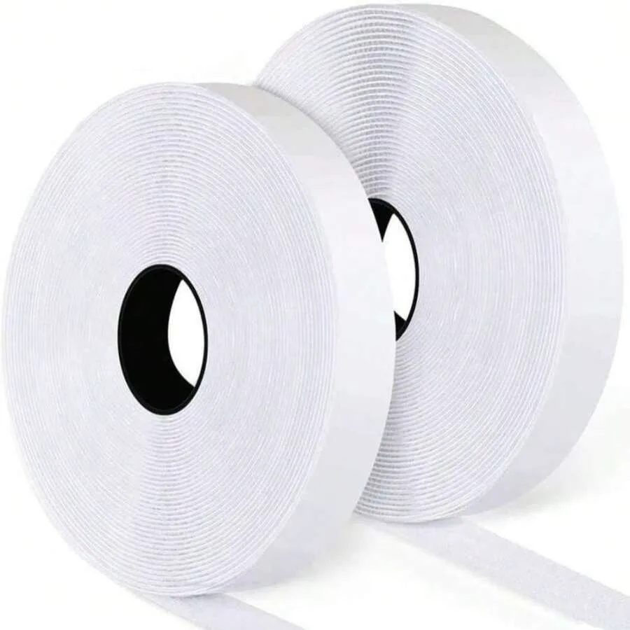 

165Ft X 1 Inch Self Adhesive Strips Heavy Duty Strong Back Sticky Fastening Tape Nylon Fabric Fastener Mounting Tapes For Sewin
