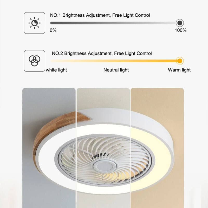 Imagem -04 - Luz do Ventilador do Soquete para Cozinha Ventilador Silencioso Elétrico com Led de Luxo Sistema de Sala Fria