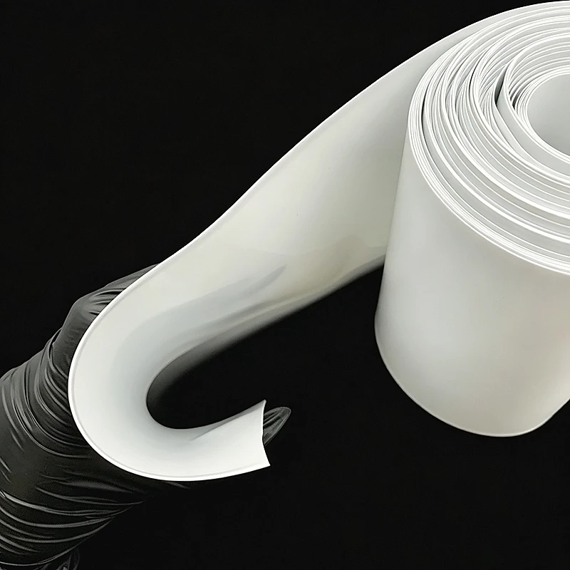 2/5/10 meter white PVC heat shrink tube, width 30-300mm, dust-proof and anti-aging cable wrapping protective tube