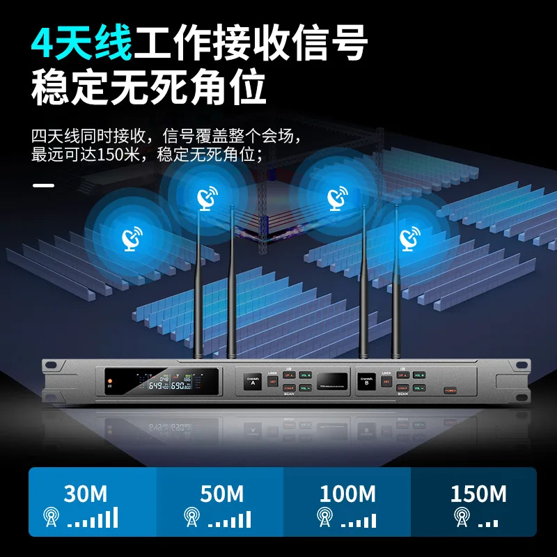 TLF Xtuga  G-620 Wireless Microphone System Handheld Cordless Mic with Good Sound Woofer for Karaoke Concerts Bars