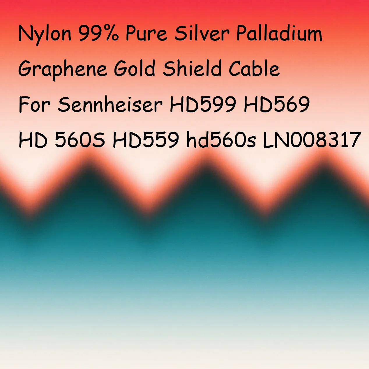 ナイロン 99% 純銀パラジウムグラフェンゴールドシールドケーブルゼンハイザー HD599 HD569 HD 560S HD559 hd560s LN008317