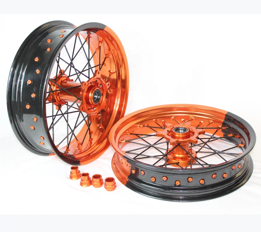 

17-дюймовые двухцветные диски Supermoto из алюминиевого сплава для KTM EXC SXF450
