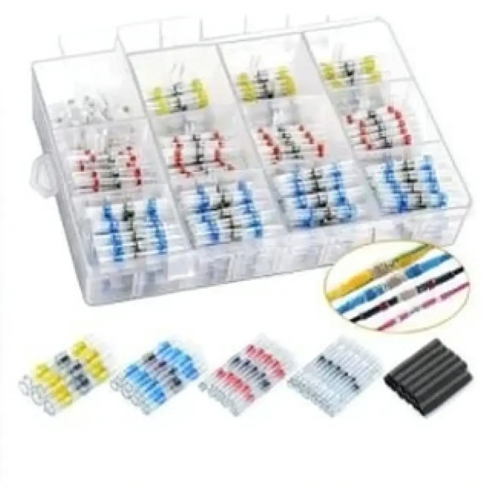 Heat Shrink Butt Terminals Solder Seal Wire Connectors Waterproof Electrical Splice Kit For CNHH Marine Automotive Cable Joints