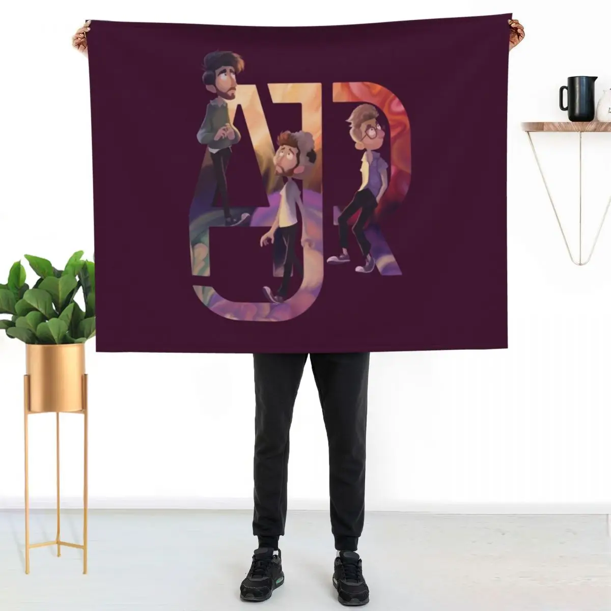 AJR: The Click Galaxy Throw Blanket Hairys Warm Decorative Sofas Quilt Sofa Sofa Throw Blankets