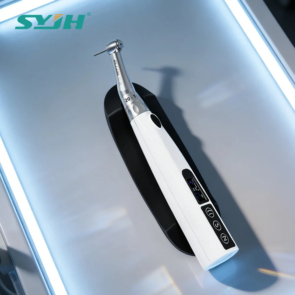 Wireless Dental Implant Motor 20:1 Electric Torque Driver Adjustable Torque Wrench with 16pcs Screwdrivers Contra Angle Motor