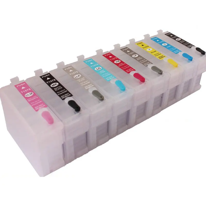 Refillable Empty ink cartridge 157 T157 Replace for Epson T1571 T1572 T1573-T1579 Stylus photo R3000 Printer With Chip