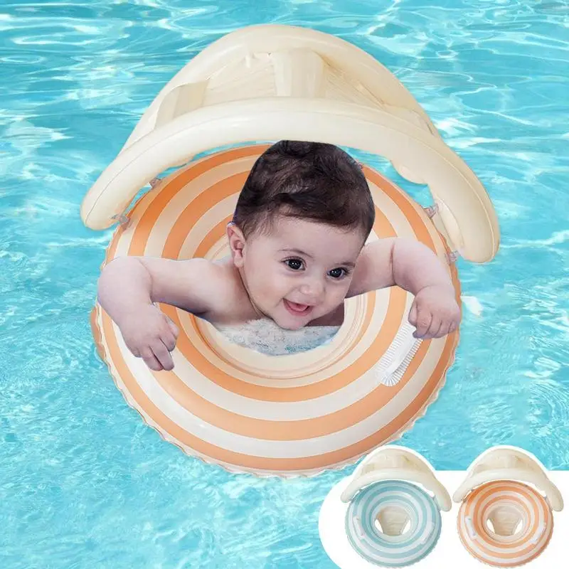 

Baby Pool Float Inflatable Kids Swim Shelter Lollipop Float With Sun Protection Canopy For Kids Outdoor Play Swimming Beach Lake