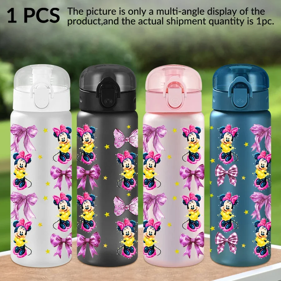 

1Pc Disney Minnie Bow Pattern 26oz Plastic Water Bottle Outdoor Sports Water Cup Birthday/Homecoming Gift