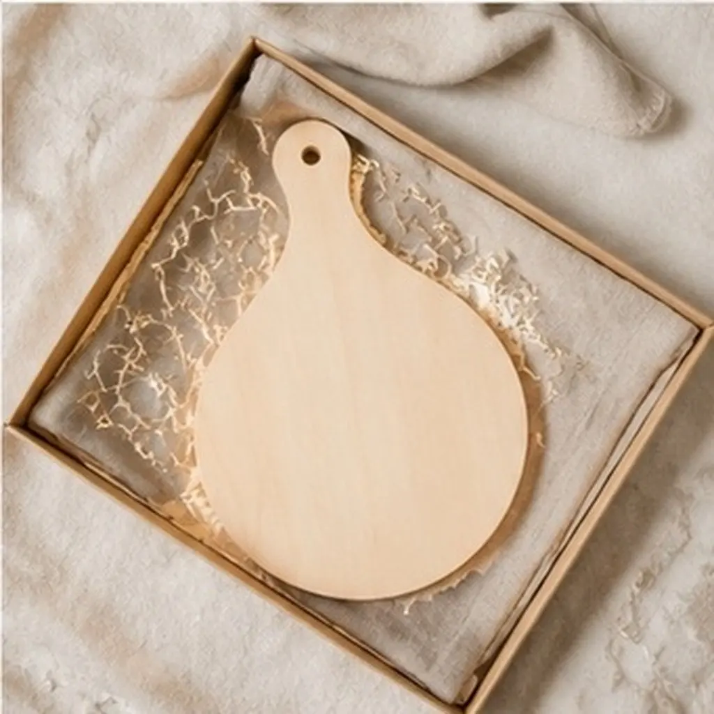 6Pcs Premium Wooden Cutting Board Set Small Chopping Board with Handle DIY Drawing Surface Smooth Food Serving Tray for Bread
