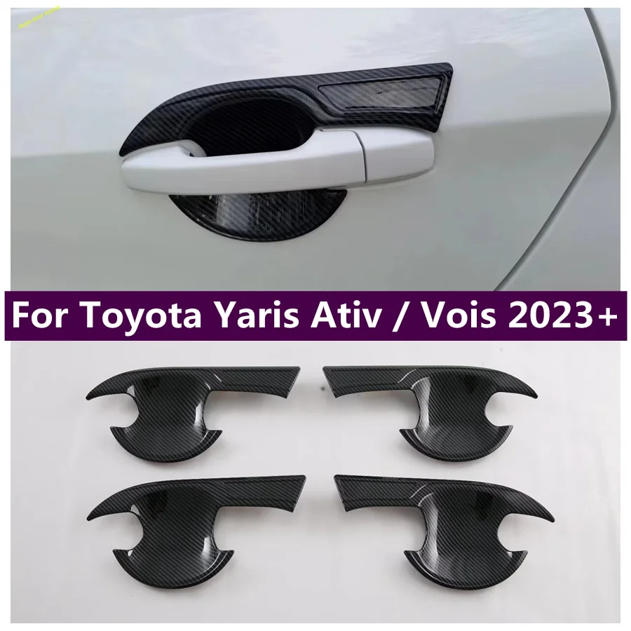 

Outside Car Door Handle Hand-clasping Bowl Decoration Cover Trim Fit For Toyota Yaris Ativ / Vois 2023 2024 Exterior Accessories