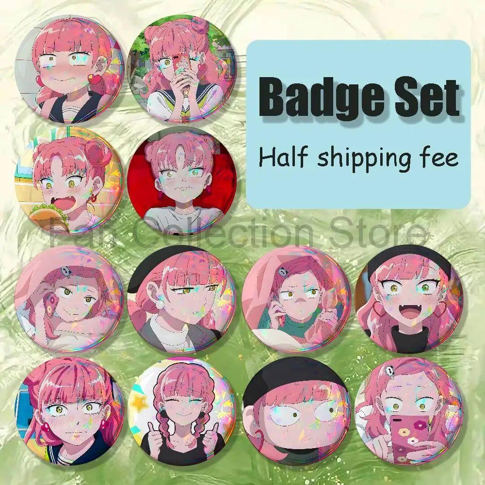 You I P-Polar O-Opposites Suzuki Miyu Brooches for Backpack Accessories 25,32,44,58,75mm Round Enamel Pins 4-piece set Badge