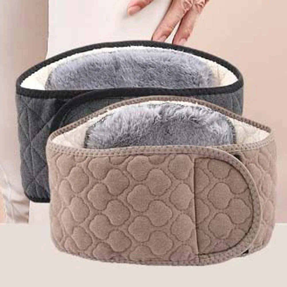 

Imitation Cashmere Warm Waist Support Belt Lumbar Brace Spine Support Lumbar Brace Grey Camel Color Winter Fur Waist Belts